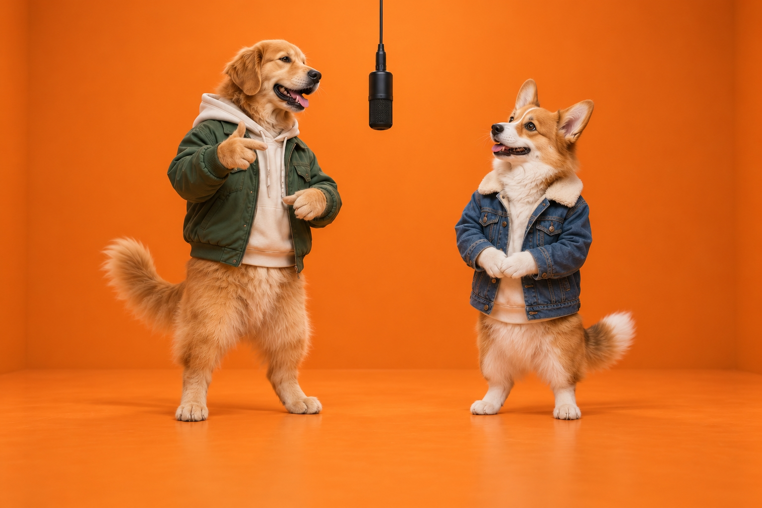 Two Rapping Cats